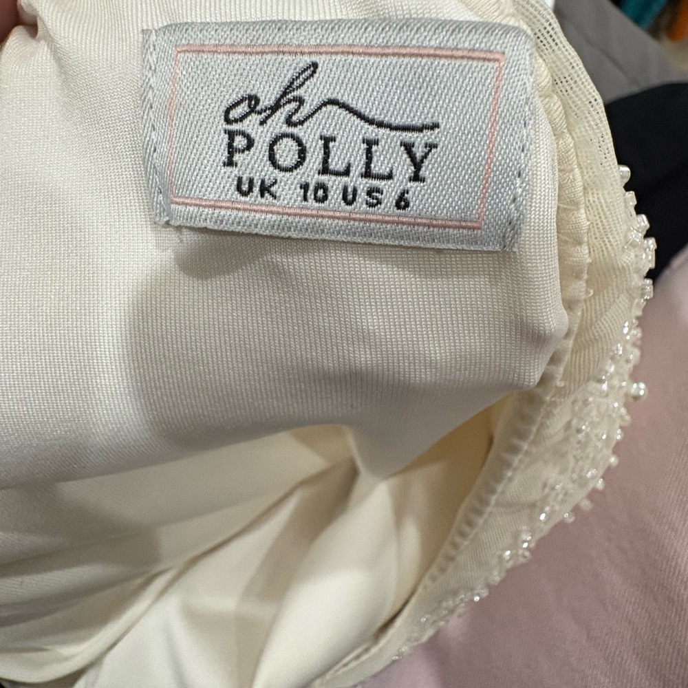 Oh Polly Ivory Beaded Halter Gown - Picture 4 of 4